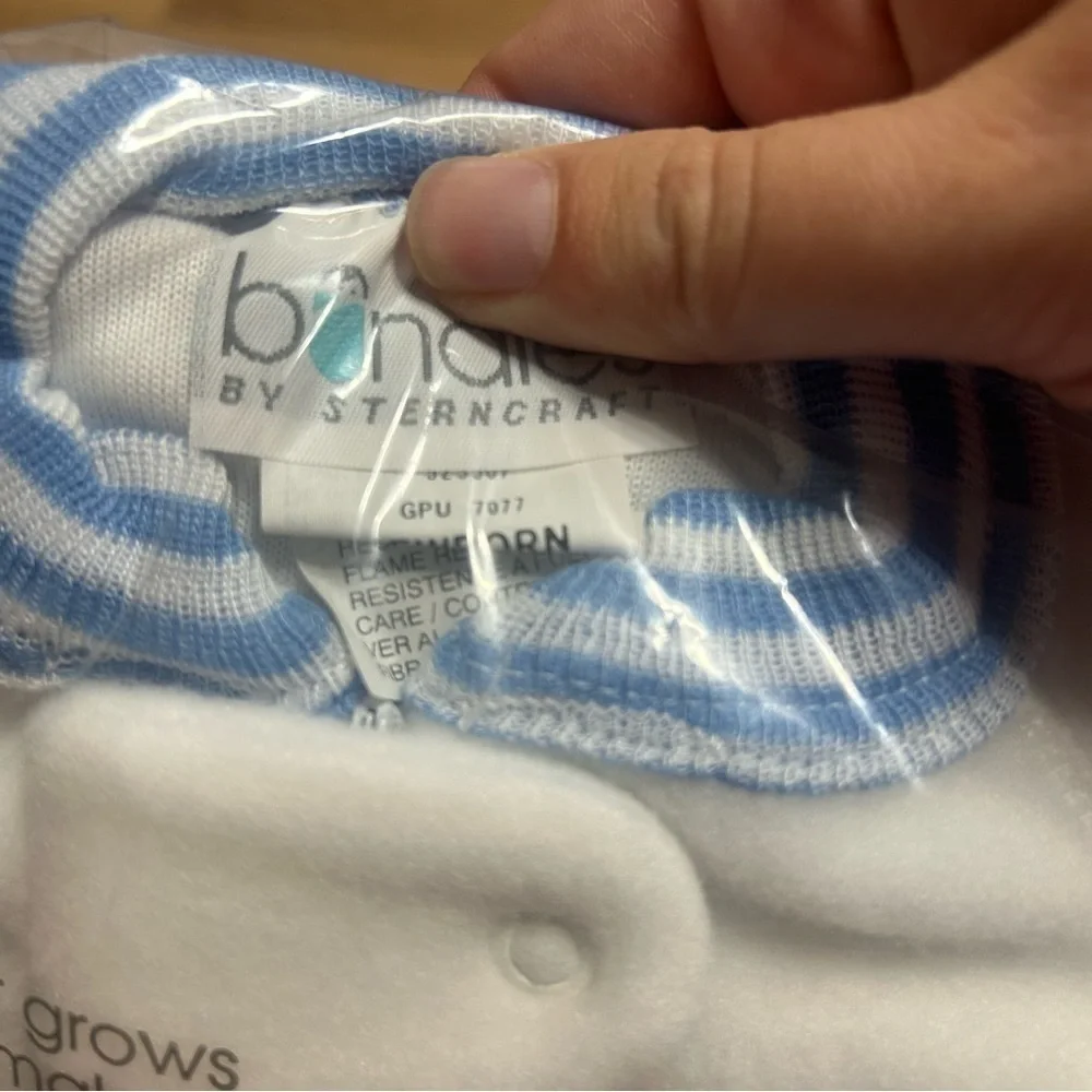 Vintage Bundles By Sterncraft Sleeper Bag NEW Sack Made in USA Baby White Blue
